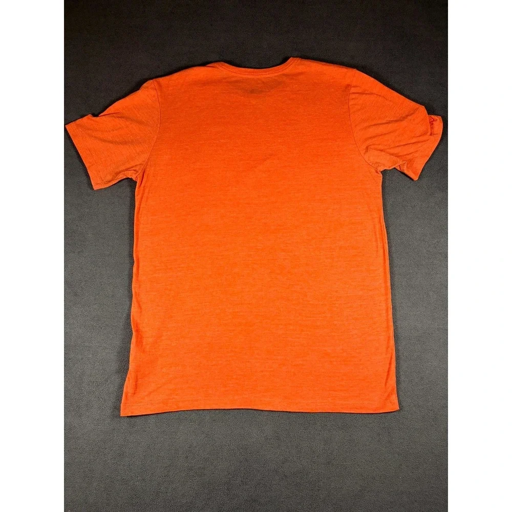 The North Face T Shirt Mens Large Orange Half Dome Logo Print Cotton Crew Neck